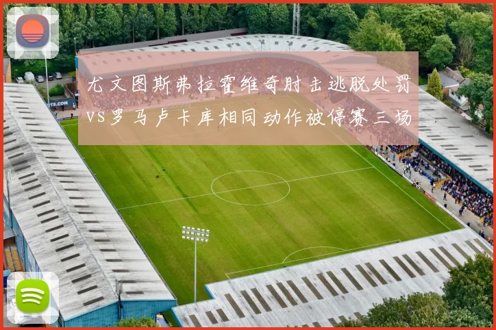 尤文图斯弗拉霍维奇肘击逃脱处罚vs罗马卢卡库相同动作被停赛三场,意甲纪律委员会处罚双标